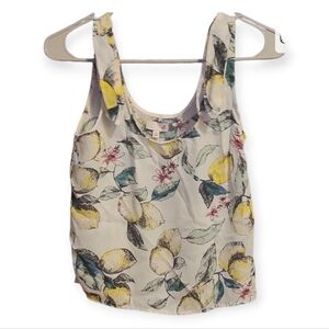 SO Women's Lemon Floral Tank Top